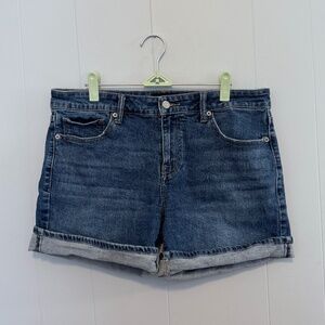 Lucky Brand Mid Rise The Roll Up Shorts Size 10